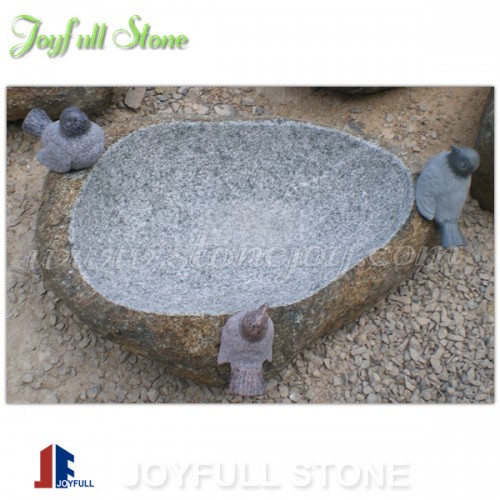 GBB-017, Natural Stone Birdbath basalt birdbath