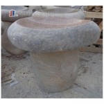 Boulder stone birdbath