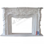 FG-168, Indoor White Stone Fireplace set