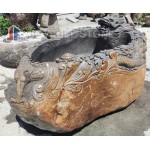 Hand-Carved Natural Stone Dragon Bowl Fountain