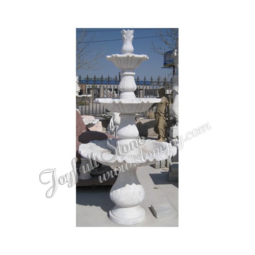 GFT-127, White marble tiered fountain