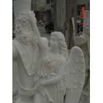 Custom white marble angel statue