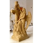Custom white marble angel statue