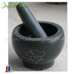 Granite material mortar and pestle