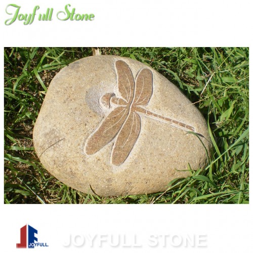Dragonfly river stone pebbles