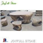 Boulder stone table set