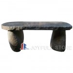 GT-091, Basalt stone bench for garden and patio