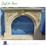 White Travertine Fireplace Mantels