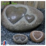 River stone hearts