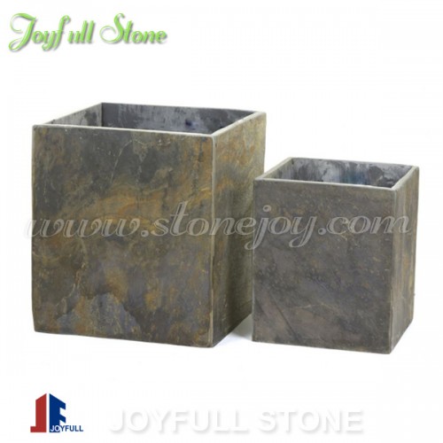 Slate square planters