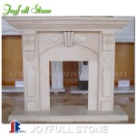 FM-014, Modern Style Small Size White Marble Fireplace