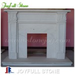 FM-015, Cheap White Marble Mantel Surround for Indoor