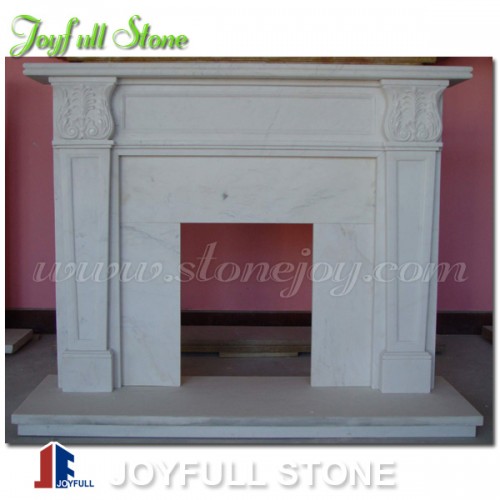 FM-015, envolvente de chimenea de mármol blanco barato para interiores