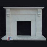 FM-015, Cheap White Marble Mantel Surround for Indoor