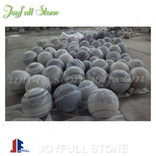 Grey and white marble spheres marble balls