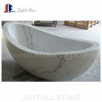 Grey and white marble bathtub