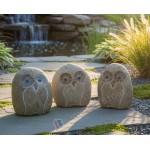 Wholesale cobble stone owls ornaments