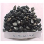 Black stone pebbles