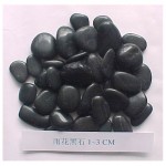 Polished Black stone pebbles for landscaping