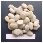 White stone pebbles for landscaping