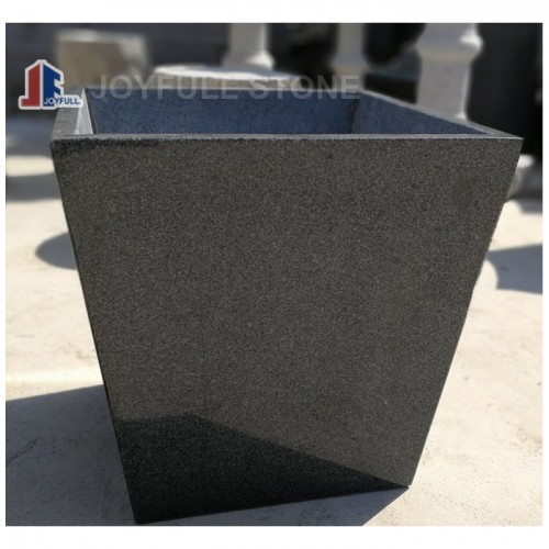 Simple stone granite modern patio planters street furniture