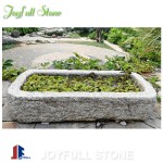 Antique granite trough planters