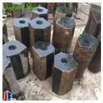 Black basalt pillar water fountains