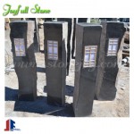 Garden basalt stone lanterns