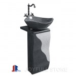 SK-032, lavabo de piedra negro