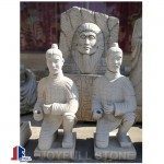 Carved stone warrior statues sculptures
