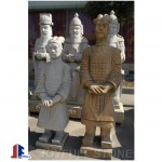 Ancient Chinese stone warrior statues