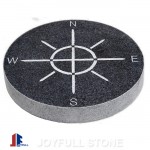 Stone granite compass stepping stones for garden
