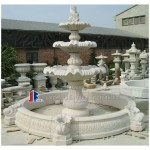 Large decorative real estate stone fountain