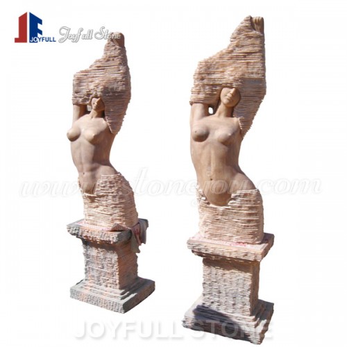 Decorative marble lady sculpture