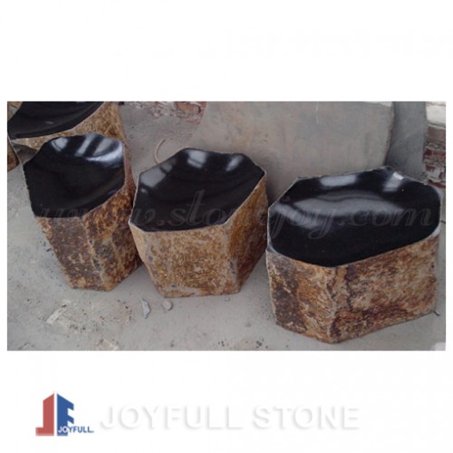 Basalt stone bench table set furnitures