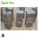 Basalt stone bench table set furnitures