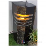 Black basalt stone lantern lamps garden light