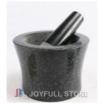 Black marble mortar and pestle