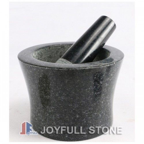 Black marble mortar and pestle