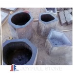 Black basalt planters