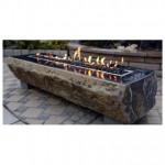 Black basalt fire pits boulder stone fire pit