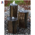 Mongolia Black stone column bubble water fountains