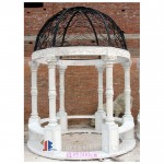 GN-573 Hand carved solid marble gazebo for outdoor