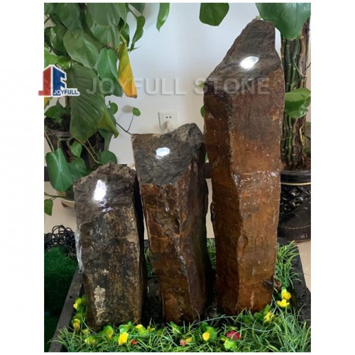 Basalt stone bench table set furnitures