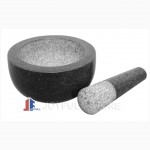 Black marble mortar and pestle