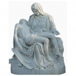 White marble statue of pieta marble pieta