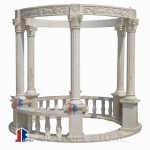 Carved marble gazebo with roman columns