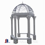 GN-401 Polished grey granite gazebo Corinthian Column style