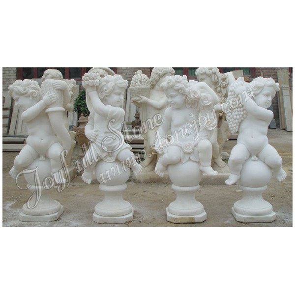 KC-301, Marble cherub four seasons,  Marble Angel Sculptures