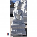 Chinese white marble lion sculpture marble foo dog statues